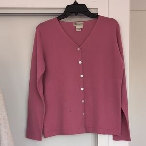 Pink Button-Up Large Cardigan By Georgiou Designs